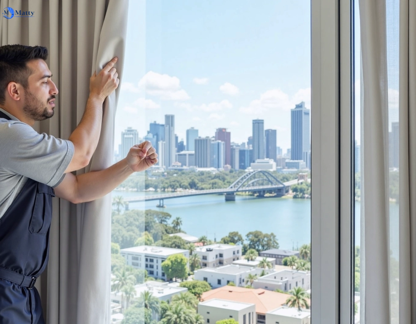 Professional curtain steam cleaning service bracken-ridge QLD by Matty Curtain Cleaning