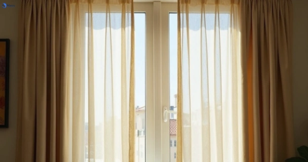 Dull dusty drapes in bracken-ridge before professional cleaning